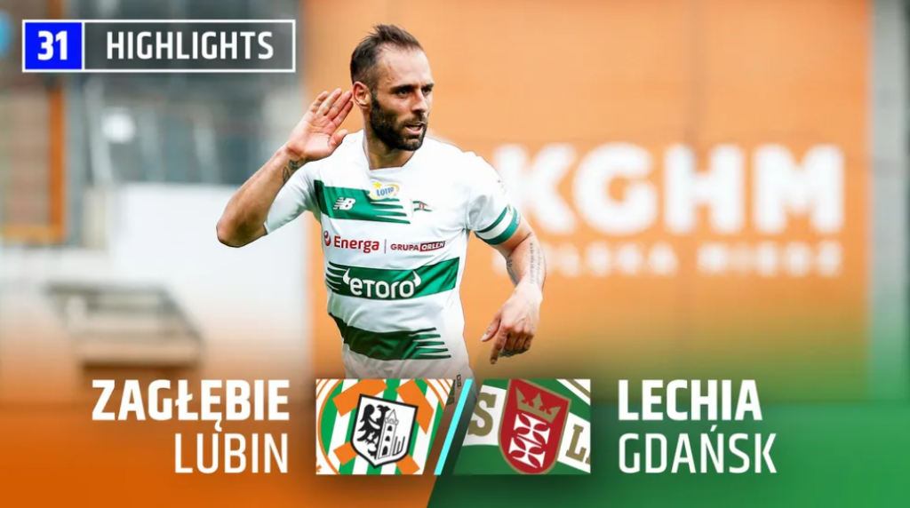 Skrót meczu Zagłębie Lubin - Lechia Gdańsk